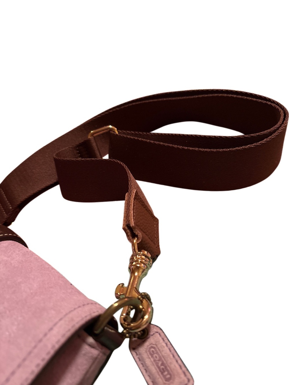 Coach Vintage 2004 Soho Suede Crossbody in Lilac with Brown Leather Trim 4743 - Picture 8 of 8